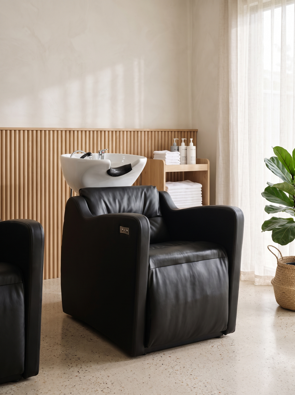 Lavacabezas Polaris en una barbería