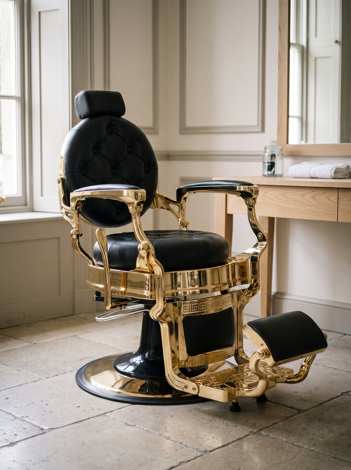 Sillón de Barbero Olimpo 2024 en una barbería