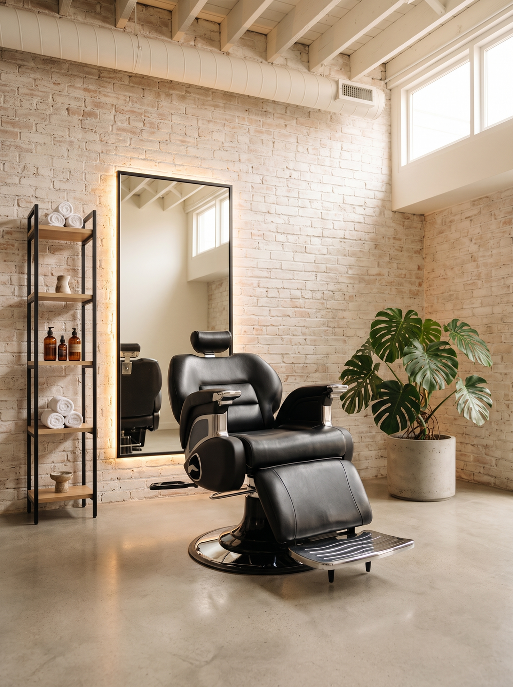 Sillón de Barbero Argos en una barbería