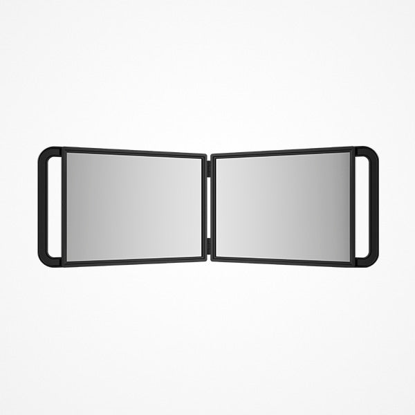 Espejo plegable JRL Vista Duo negro abierto con doble panel